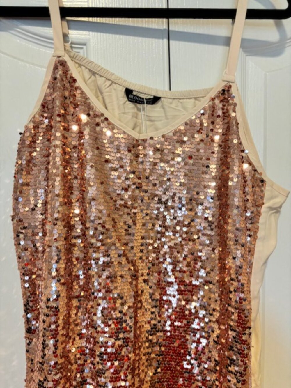 BloomChic Sequin Patchwork Adjustable Straps Cami Top 14 - 16 /1X - Picture 3 of 3